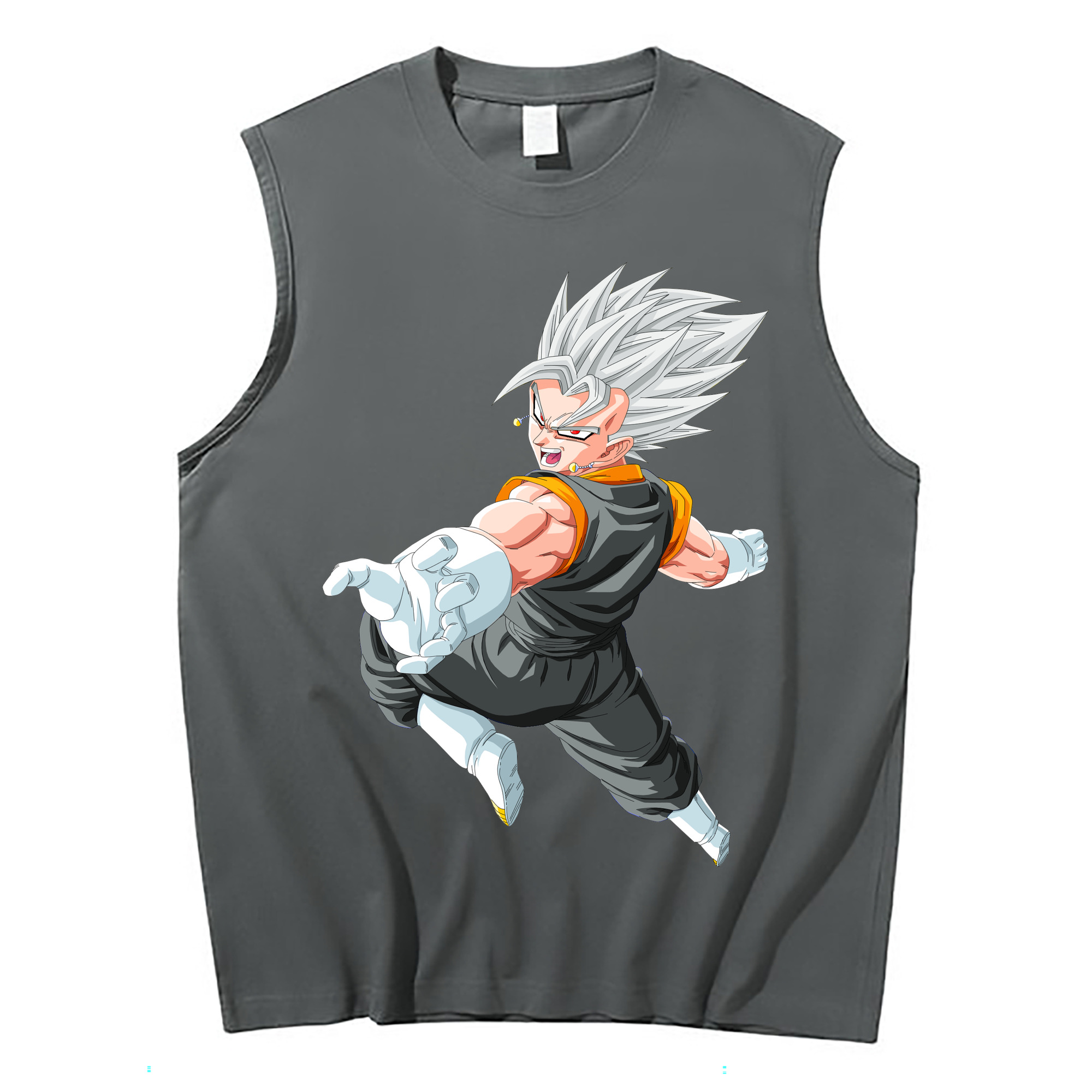 （画像用） ドラゴンボール ベジータ四世（Bejīta Yonsei）DRAGON BALL Vegeta IV コットン100％タンクトップ（フロントプリント）